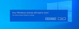 how to fix Your Windows license will expire soon on Windows 10