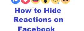 how to hide reactions on facebook