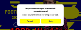 How to Fix Access is currently limited due to high server load in eFootball