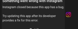 How to Fix Instagram closed because this app has a bug