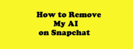 How to Remove My AI on Snapchat