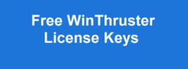 Free WinThruster License Keys