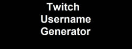 Twitch Username Generator